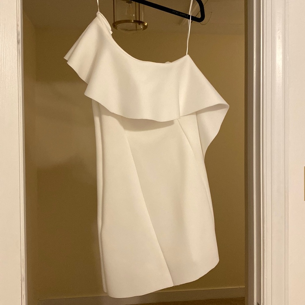 ASOS one shoulder ruffle dress - size 10 - EUC - worn once and dry cleaned